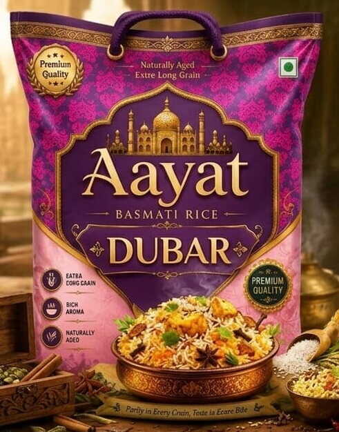 Aayat Basmati Rice Dubar Basmati Rice 26kg pack
