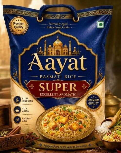 Aayat Basmati Rice Super Basmati Rice 26kg pack